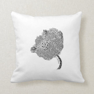 Listakora Flower Throw Pillow - Customizable