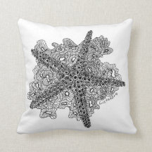 Listakora Seashell Throw Pillow - Customizable
