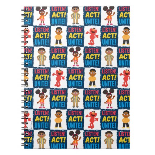 Listen Act Unite Pattern Notebook