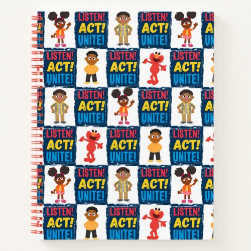 Listen Act Unite Pattern Notebook