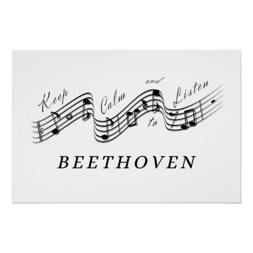 Listen Beethoven Best Classical Music Composer Poster