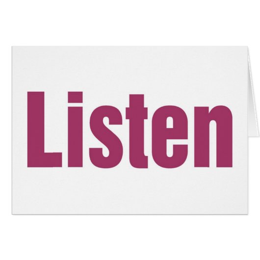 LISTEN CARDS (Front Horizontal)
