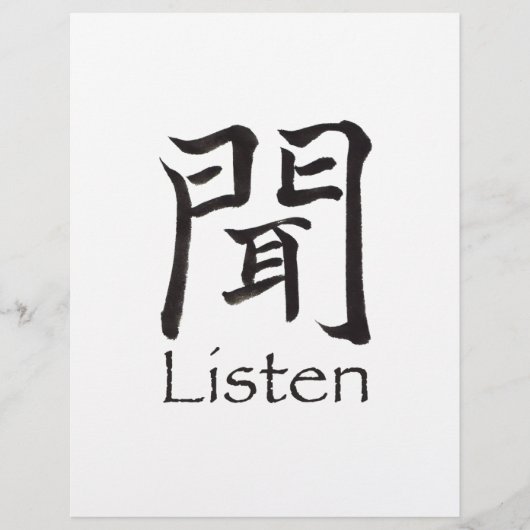 Listen Kanji Character (Front)