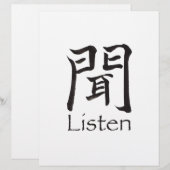 Listen Kanji Character (Front/Back)