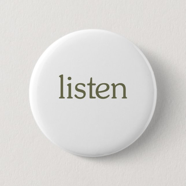 Listen (learn) pinback button (Front)