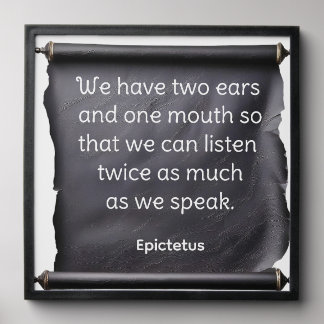 LISTEN MORE SPEAK LESS (Matte) Peel And Stick Photo Tile