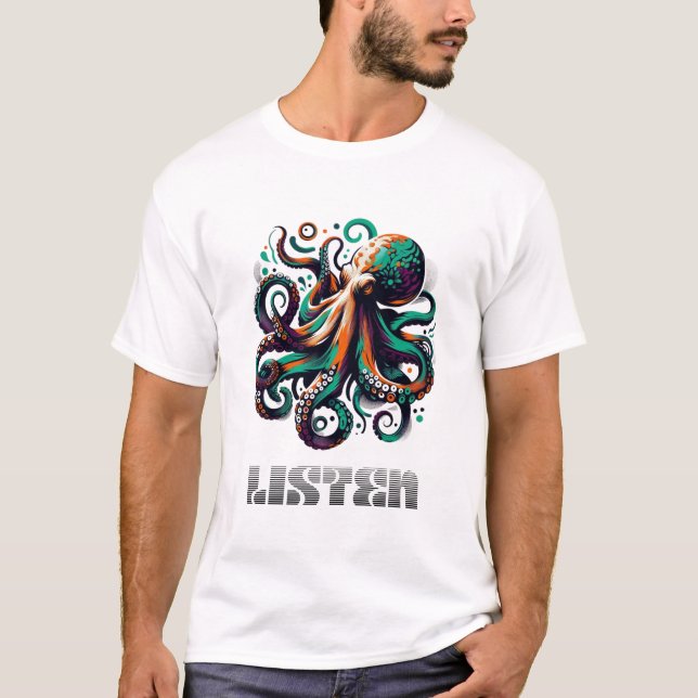 LISTEN Octopus T-Shirt (Front)