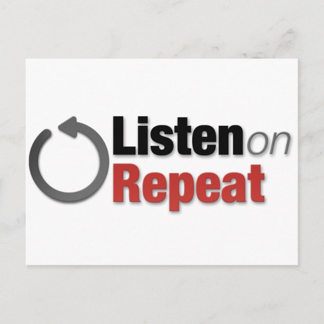 Listen on Repeat Postcard (Front)