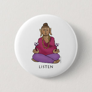 Listen Pinback Button