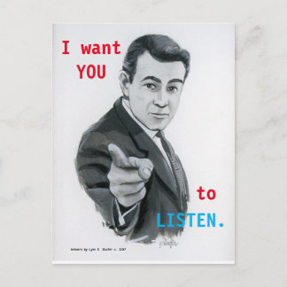 LISTEN postcard