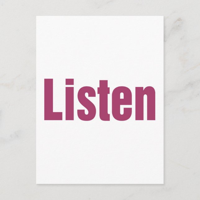 LISTEN POSTCARD (Front)