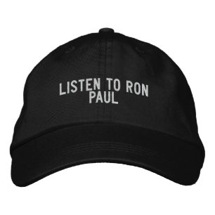 LISTEN TO RON PAUL EMBROIDERED BASEBALL HAT