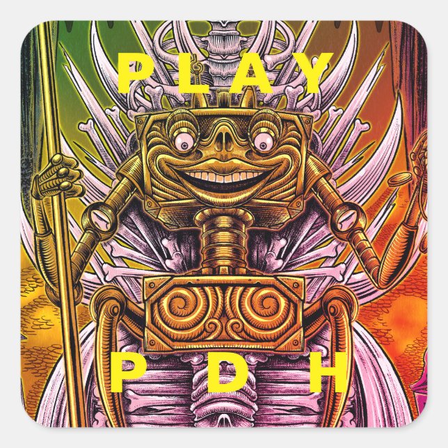 LISTEN TO THE DRONE SQUARE STICKER (Front)