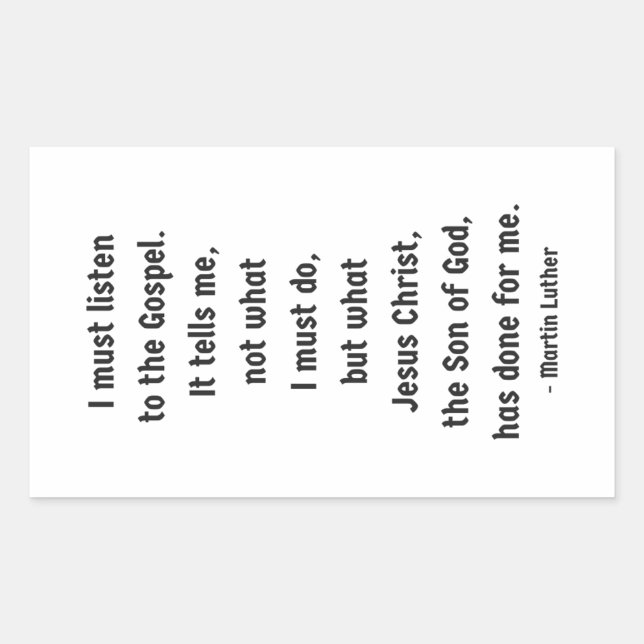 Listen to the Gospel Rectangle Sticker (Front)