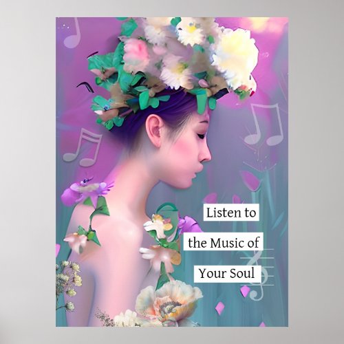 Listen to the Music of your Soul  Inspirational Poster