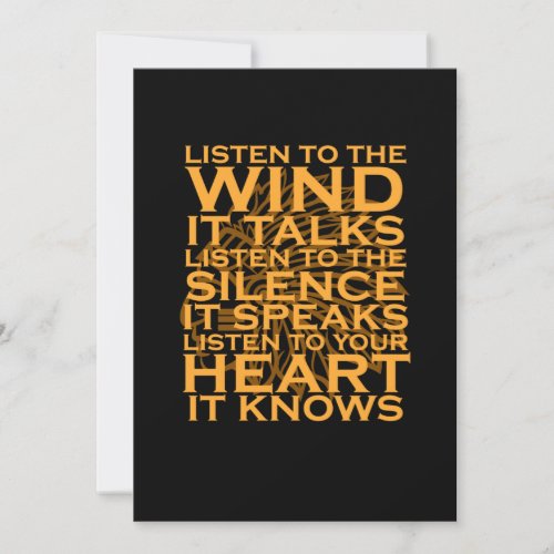 Listen To The Wind Native American Day Support Thank You Card