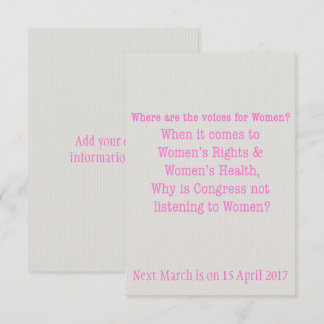 Listen to Women (2017) Invitation