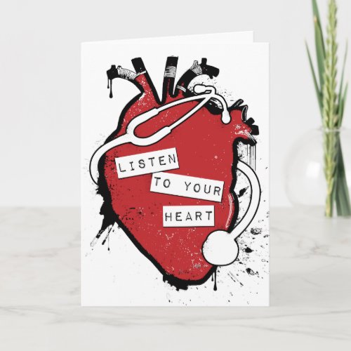 listen to your anatomical heart holiday card