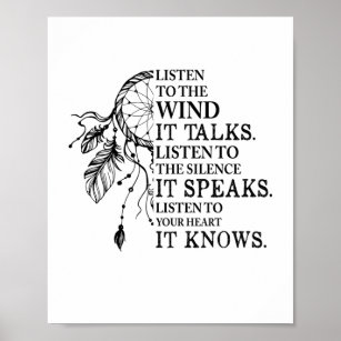 Listen To Your Heart It Knows Native Americans Poster