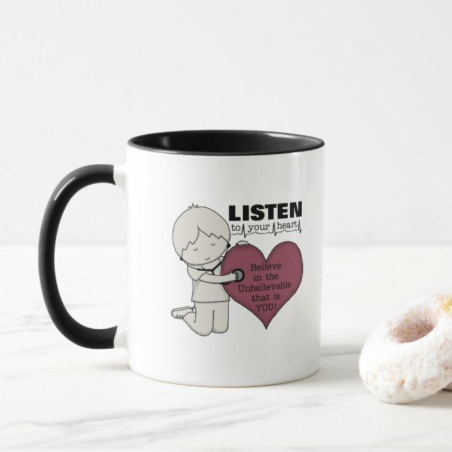 Listen to Your Heart Mug (With Donut)