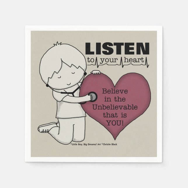 Listen to Your Heart Napkins (Front)