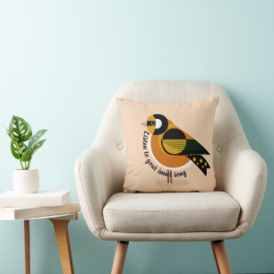 Listen To Your Inner Song Bird Throw Pillow