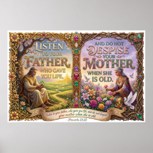 Listen To Your Parents Honor Them Always Poster