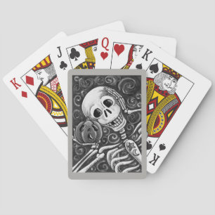 LISTEN TO YOUR PUMPKIN, SKELETON DECK OF CARDS