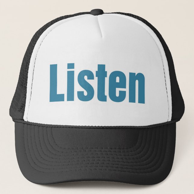 Listen Trucker Hat (Front)