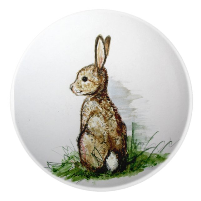 Listen Up! Ceramic Knob (Front)