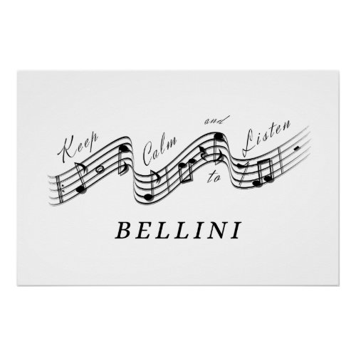 Listen Vincenzo Bellini Classical Music Composer Poster