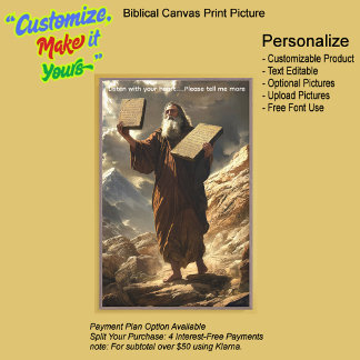 Listen With Your Heart Biblical Picture Canvas Print