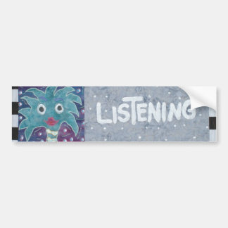 Listening Bumper Sticker