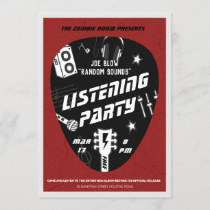 Listening Party Concert Flyer Invitation