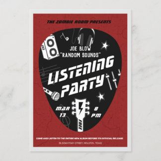 Listening Party Concert Flyer Invitation