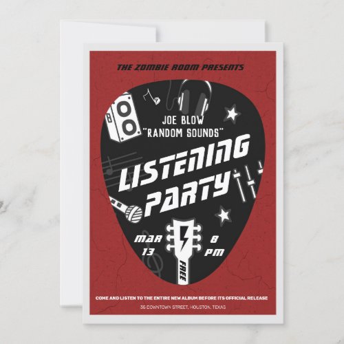 Listening Party Concert Flyer Invitation