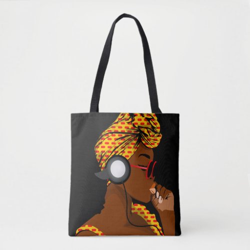 Listening to Tunes Tote Bag