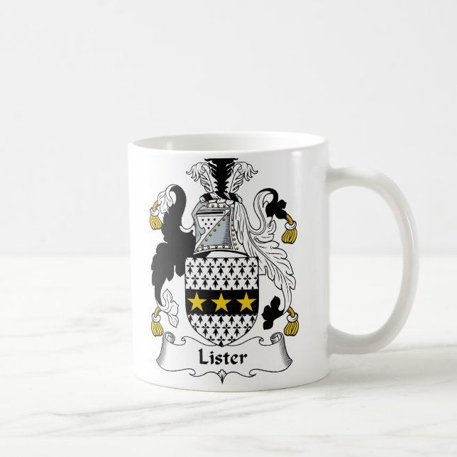 Lister Family Crest Coffee Mug (Right)