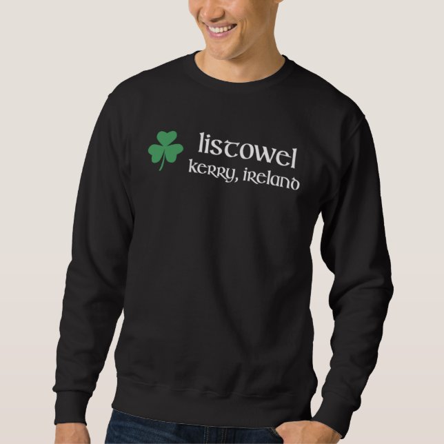 Listowel Kerry Shamrock Ireland Gaelic & Hurling Sweatshirt (Front)