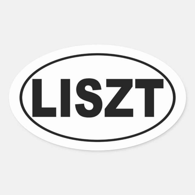 Liszt Oval Sticker (Front)