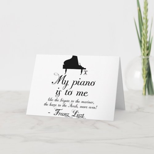 Liszt Piano Classical Music Quote Card