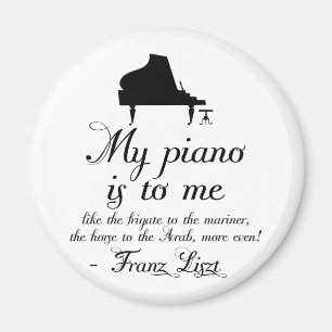 Liszt Piano Classical Music Quote Magnet