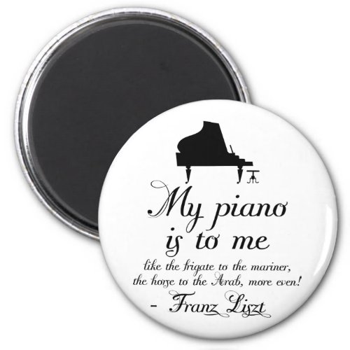 Liszt Piano Classical Music Quote Magnet
