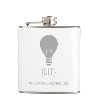 {LIT} Bridal Party Lit Lightbulb Flask (grey)