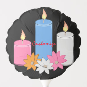 Lit Candle Flowers Thunder_Cove Balloon