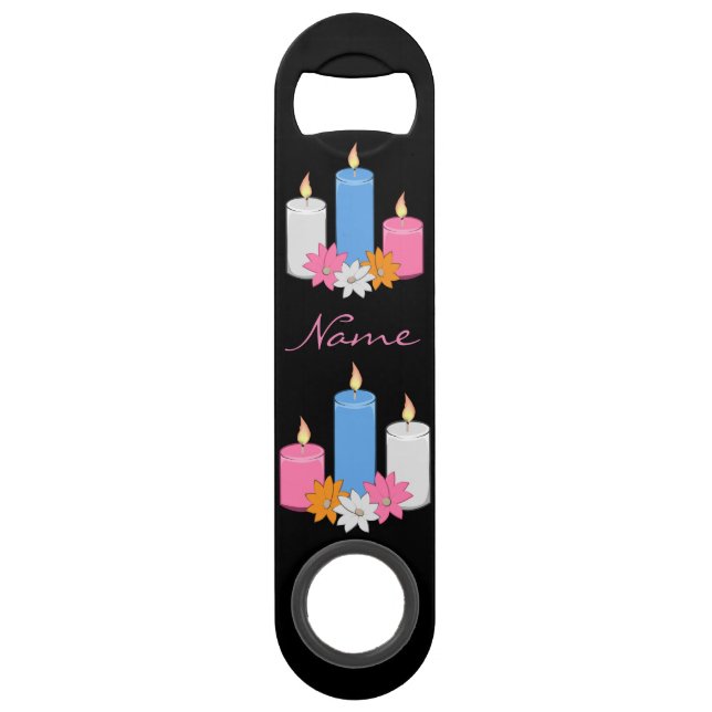 Lit Candle Flowers Thunder_Cove Bar Key (Front)
