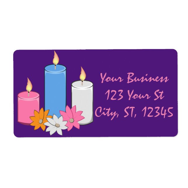 Lit Candle Flowers Thunder_Cove Label (Front)