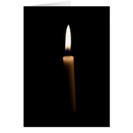 Lit candle in the dark cards (Front)
