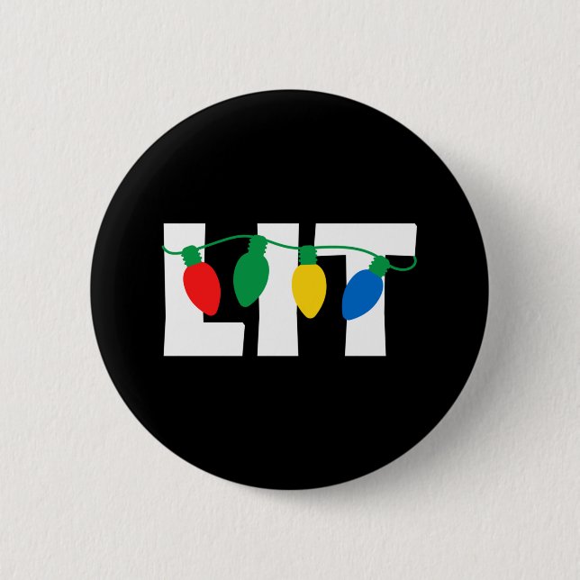 Lit Christmas Button (Front)