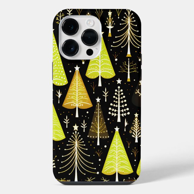 Lit Christmas Tree Pattern Iphone Case (Back)